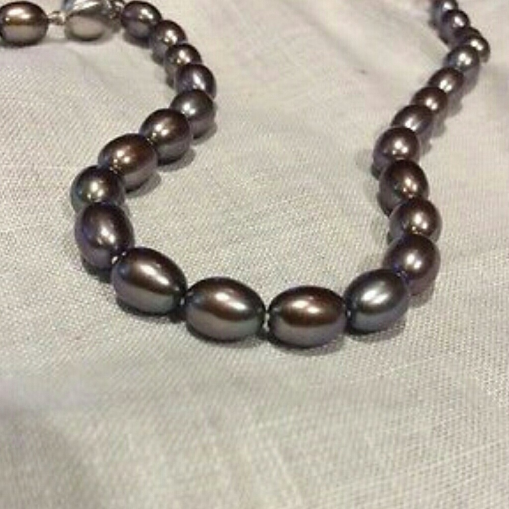 💍Tahitian Pearl necklace 18k White Gold 💍 - Picture 3 of 4
